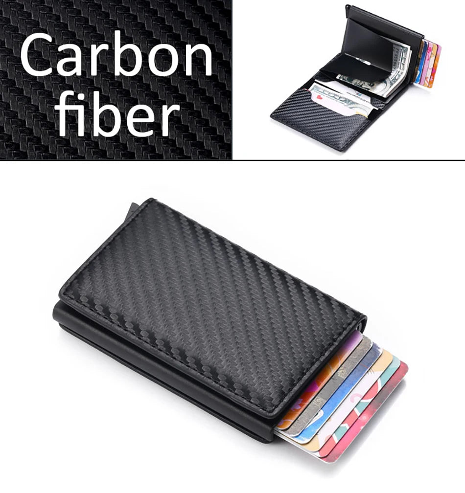 Carbon Fiber Slim Aluminum Wallet