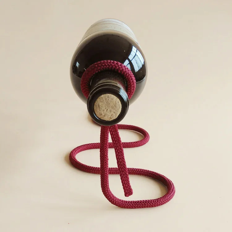 Rope red wine rack