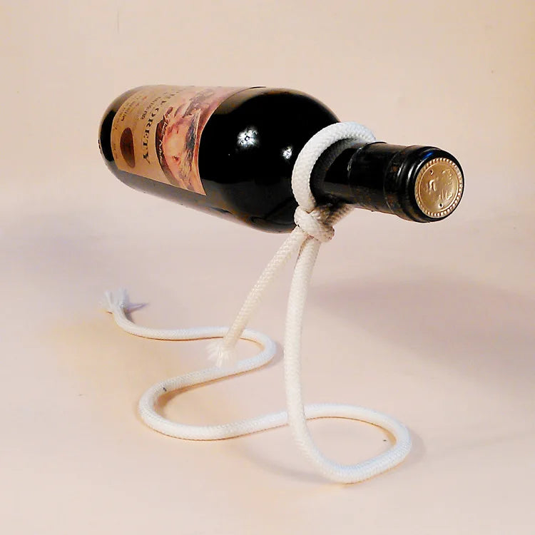 Rope red wine rack