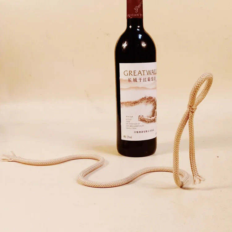 Rope red wine rack