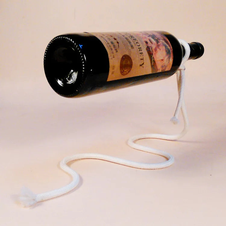 Rope red wine rack