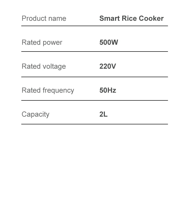 Smart rice cookers for 1-3 people