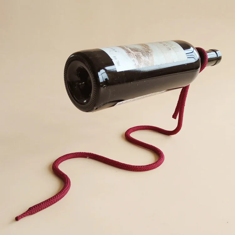 Rope red wine rack