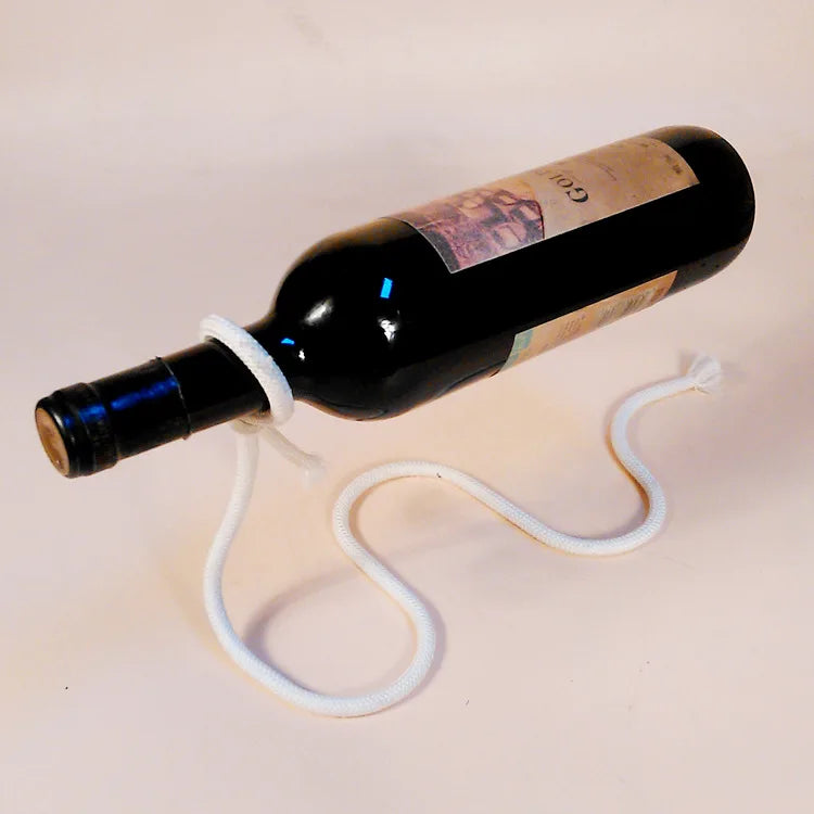 Rope red wine rack