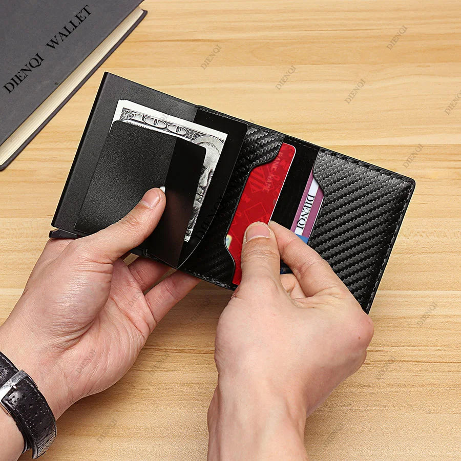 Carbon Fiber Slim Aluminum Wallet