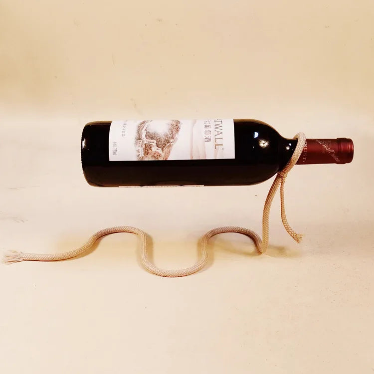 Rope red wine rack