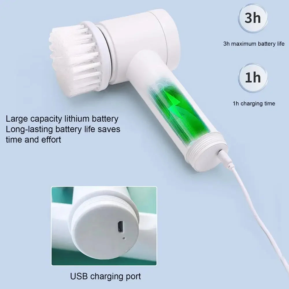 Escova de limpeza elétrica à prova d'água IPX6