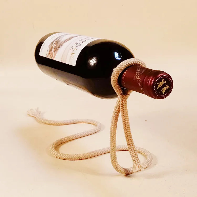 Rope red wine rack