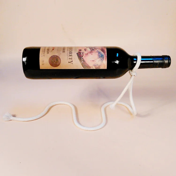 Rope red wine rack