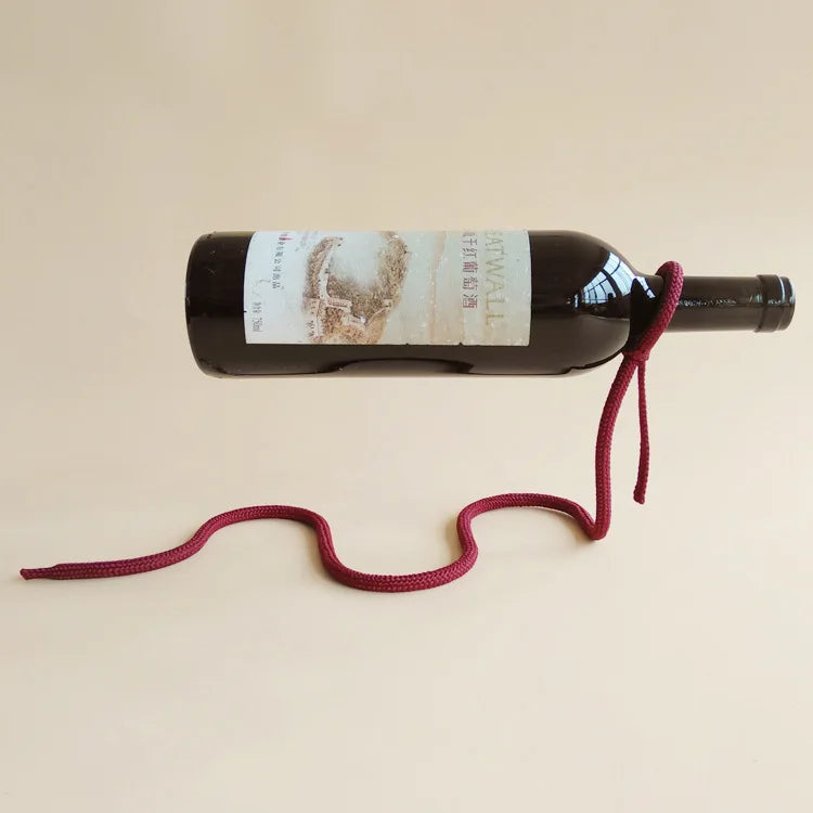 Rope red wine rack