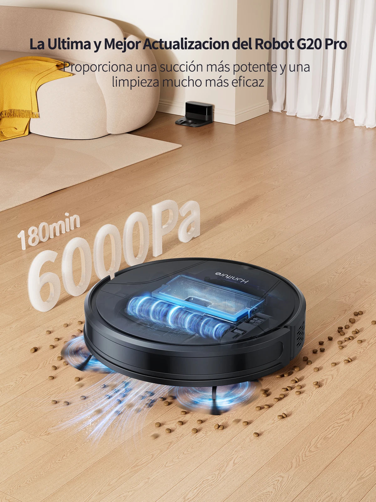 Honiture Robot Vacuum Cleaner 3 in 1 6000 Powerful