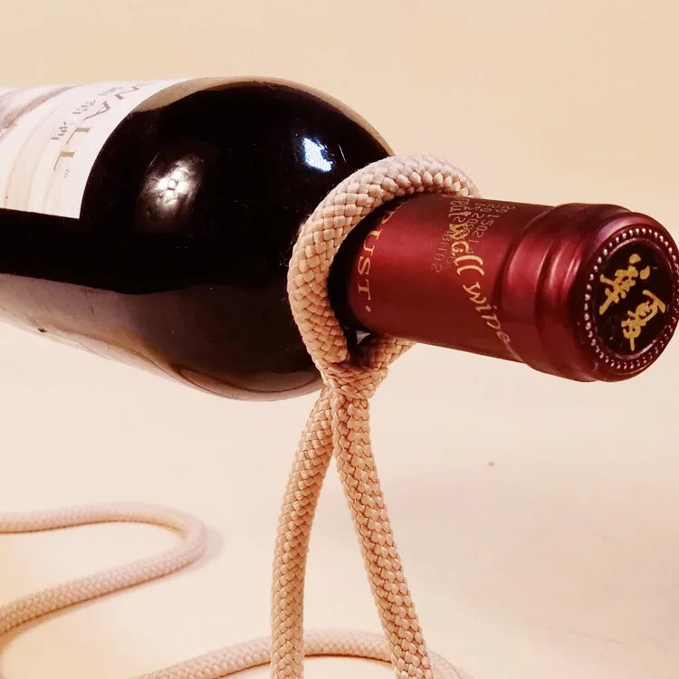 Rope red wine rack